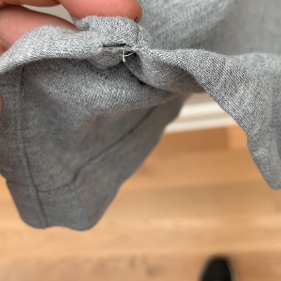 Long Sleeve Mens Gray Polo Shirt with Navy Polo - Picture 9 of 9